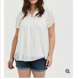 White peasant top